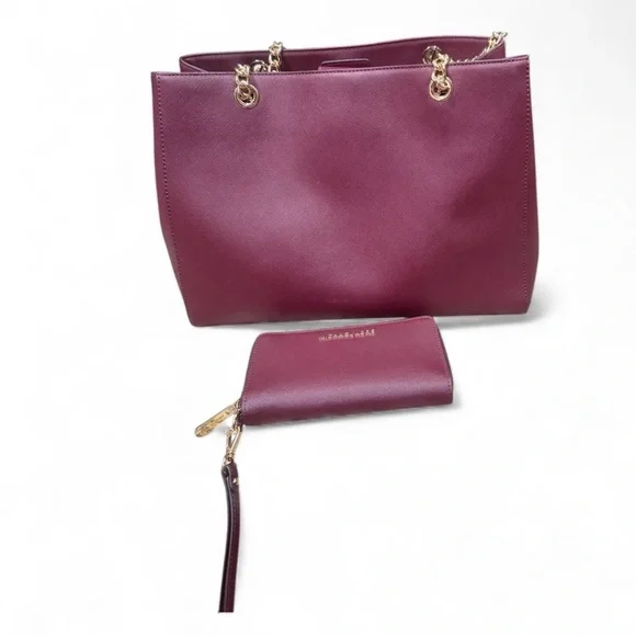 Sale‼️Michael Kors Saffiano Leather Shoulder Bag with Wallet Set -Preowned - Picture 2 of 14